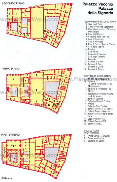 Florence - Palazzo Vecchio - Floor plan map | Palazzo vecchio, Palazzo ...