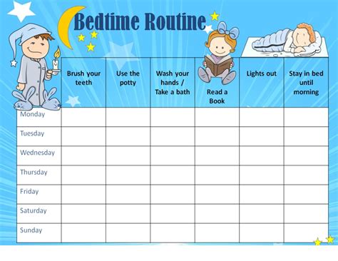 Printable Reward Charts for Best Monitoring! | Bedtime routine chart, Bedtime routine, Kids ...