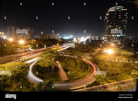 Semanggi bridge Jakarta at night Stock Photo - Alamy