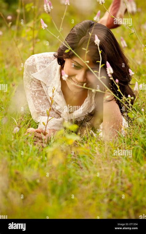 girl lying on forest MR#790 Stock Photo - Alamy