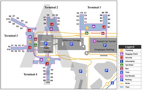 Fort Lauderdale Airport Terminal Map - FLL Terminal Map