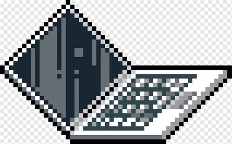 Pixel art laptop computer icon, png | PNGWing