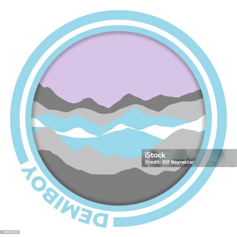 Demiboy Flag With Mountain Pattern Hills With Pride Colors Stock Illustration - Download Image ...