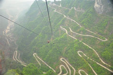 Mountains in Zhangjiajie, China. Cable Car View. Stock Image - Image of forest, national: 192528875