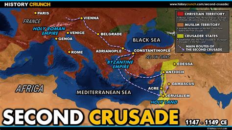 Second Crusade Map - HISTORY CRUNCH - History Articles, Biographies ...