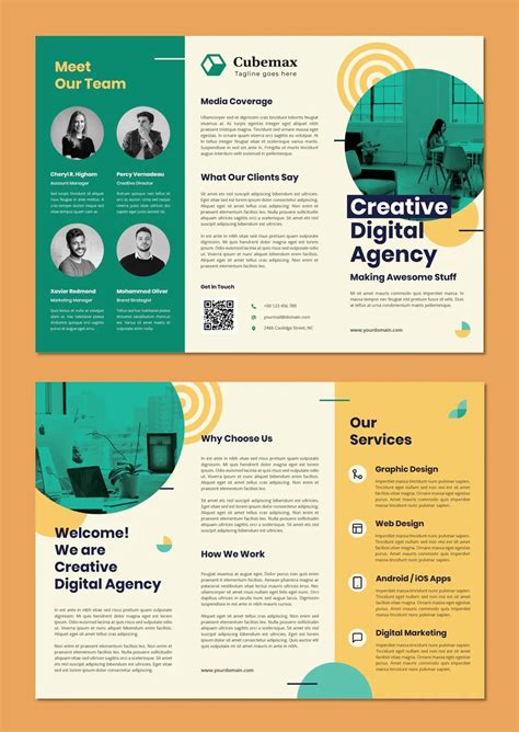 Digital Agency Tri-Fold Brochure Template | Brochure design layouts ...