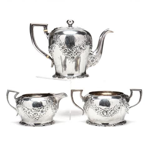 Antique Sterling Silver Tea Set (Lot 2349 - Estate Jewelry, Sterling Silver, & Rare CoinsOct 29 ...