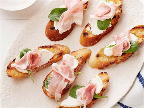 Bruschetta with Prosciutto, Ricotta and Arugula Recipe | Ted Allen ...