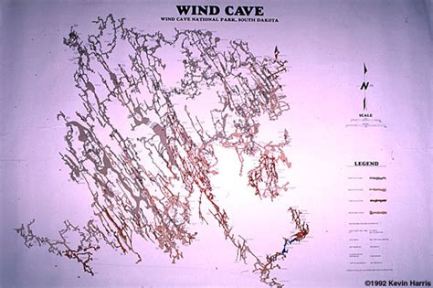 photo of map of Wind Cave, South Dakota