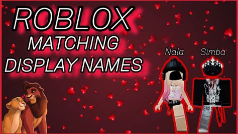 DISPLAY NAMES FOR COUPLES // ROBLOX - Made by 31din - YouTube