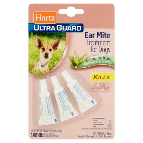 Hartz UltraGuard Ear Mite Treatment for Dogs, 3 Count - Walmart.com - Walmart.com