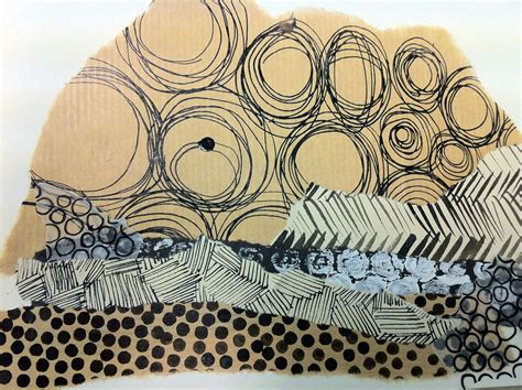 collage landscape using various paper and mark making | Collage ...