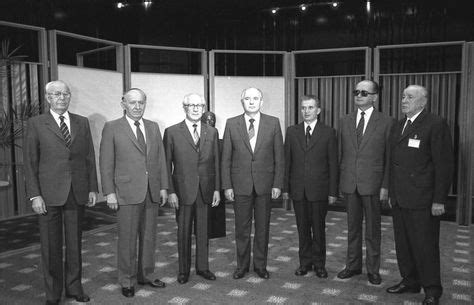 Eastern Bloc Leaders in 1987, left to right: Husák of Czechoslovakia ...