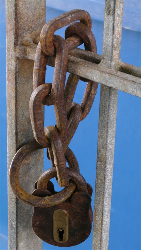 Rusty Padlock And Chain Free Stock Photo - Public Domain Pictures