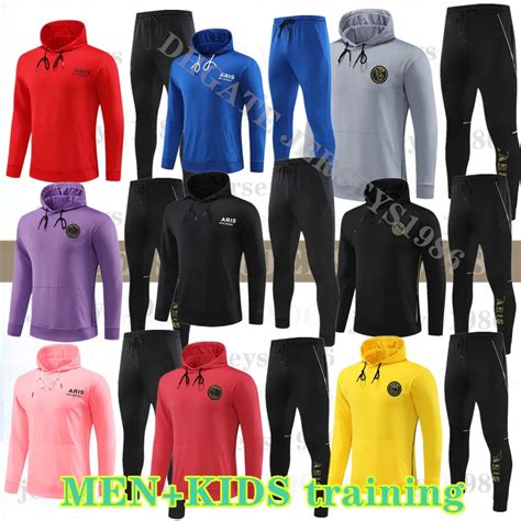 2023 MBAPPE Tracksuit Hooded Soccer Training Kit For Kids And Adults ...