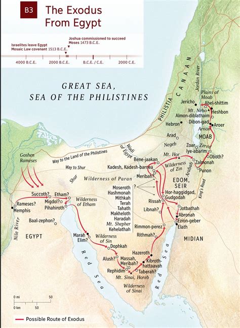 Moses' Leading The Isrealites To The Promise Land | Bible genealogy, Bible study, Bible mapping