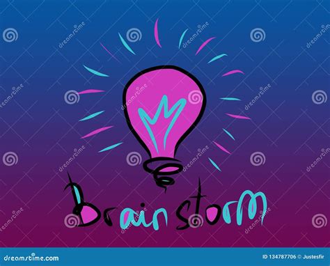 Lightbulb. On Blue Background. Glowing Lamp Icon. Idea Spark That ...