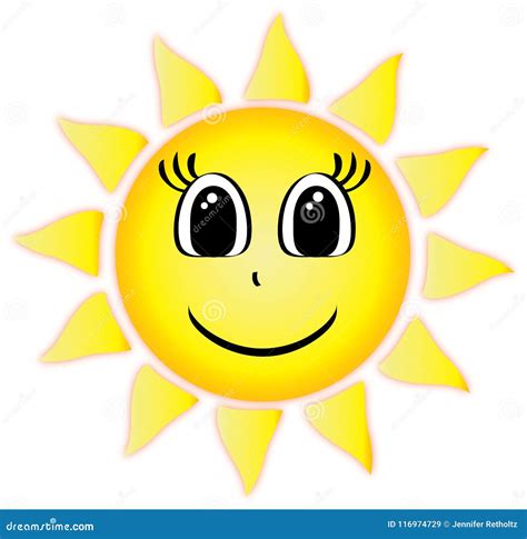 Smiling Summer Sun Clip Art Stock Illustration - Illustration of warm, summer: 116974729