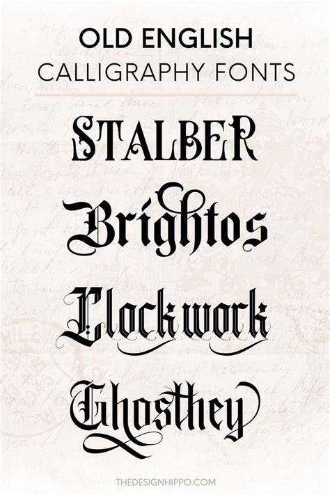 collage of the best old english calligraphy fonts Gothic Lettering ...