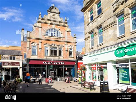 Harrogate Yorkshire Costa Coffee uk shop front facade and Specsavers ...