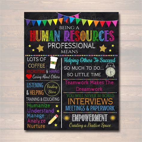 Human Resources Professional Inspirational Art, HR Manager Gift, Office ...