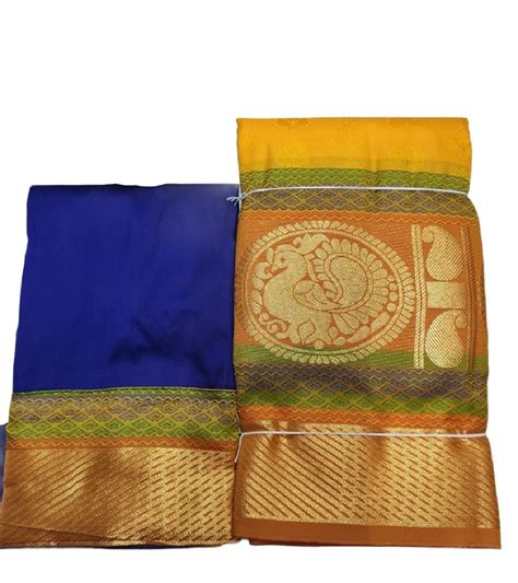 20 Attractive Colors Available Silk Pattu Pavadai, Size: 44"inch Width ...