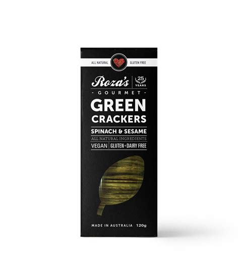 Green Crackers - Gluten Free, Vegan, Dairy Free | Roza's Gourmet