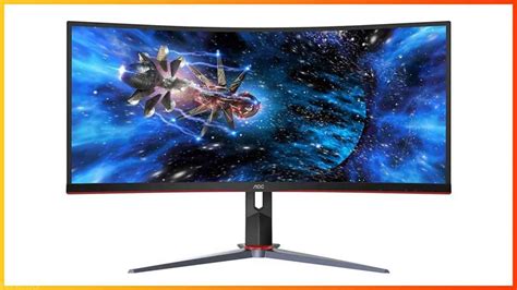 AOC C32G2ZE 32 Curved Frameless Gaming Monitor, Full HD 1920x1080, VA ...