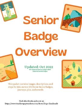 Girl Scout Senior Badge Overview by Hoge Handmade | TPT