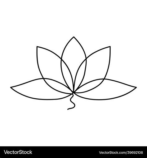 Lotus Flower Outline Drawing