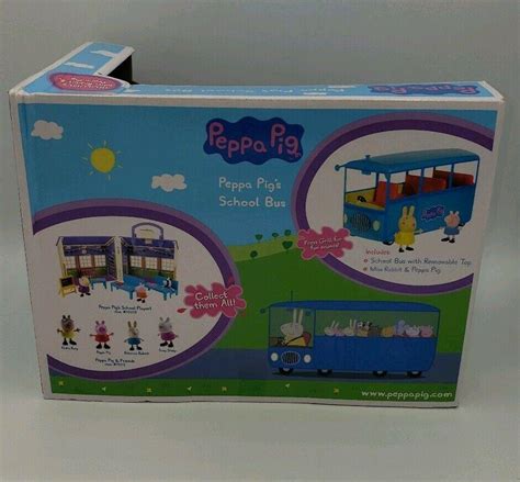 New Peppa Pig School Bus toy with Miss Rabbit and Peppa Pig | #1985174827