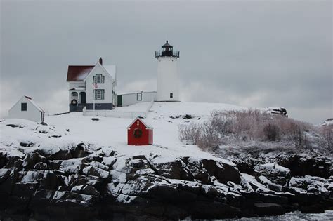 Nubble Lighthouse In Winter - New England