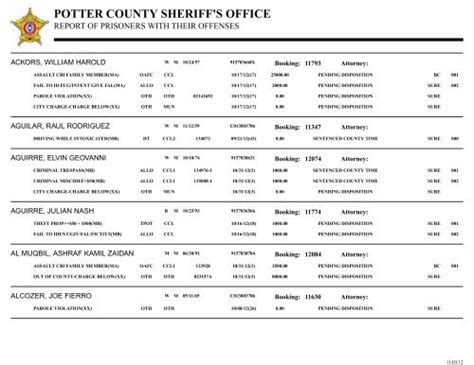 POTTER COUNTY SHERIFF'S OFFICE