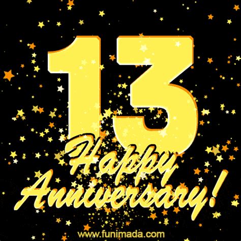 Happy Anniversary! 13th Anniversary GIF Image. | Funimada.com