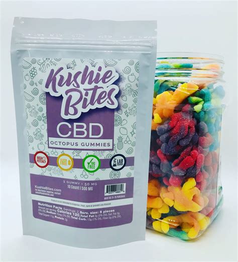 CBD OCTOPUS GUMMIES | 50MG PER GUMMY - Kushie Bites