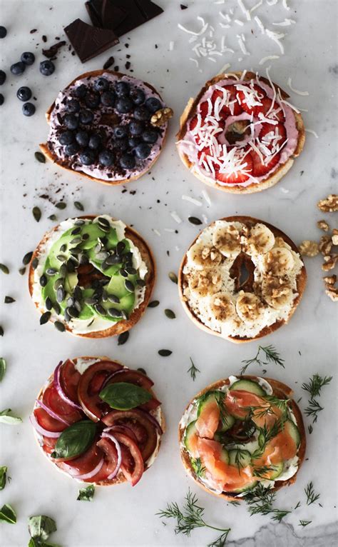 SIX MUST TRY HEALTHY BAGEL TOPPINGS. Both savoury & sweet options ...