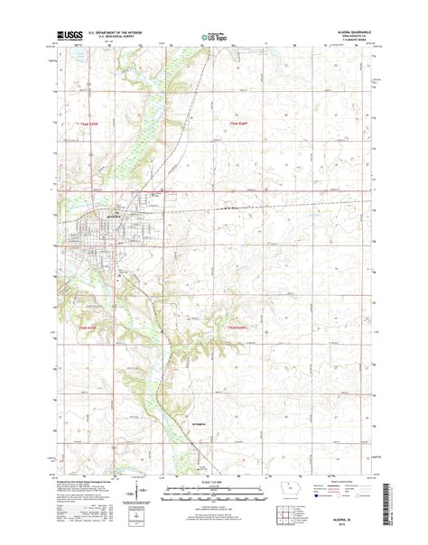 MyTopo Algona, Iowa USGS Quad Topo Map