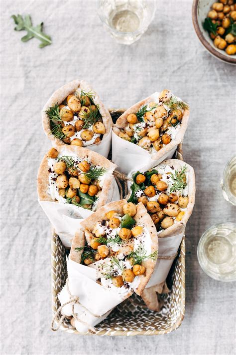 Roasted Chicken Pita Wraps with Crispy Chickpeas and Tzatziki