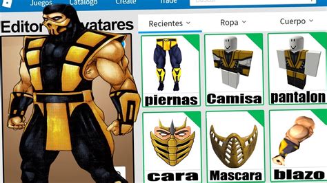 🤑COMO HACER el AVATAR de SCORPION de (MORTAL KOMBAT) GRATIS *sin 1 ...