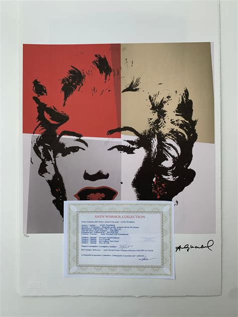 Andy Warhol "Marilyn Monroe" lithography - Leo Castelli edition, Certificate, Signed, Top! Wall ...