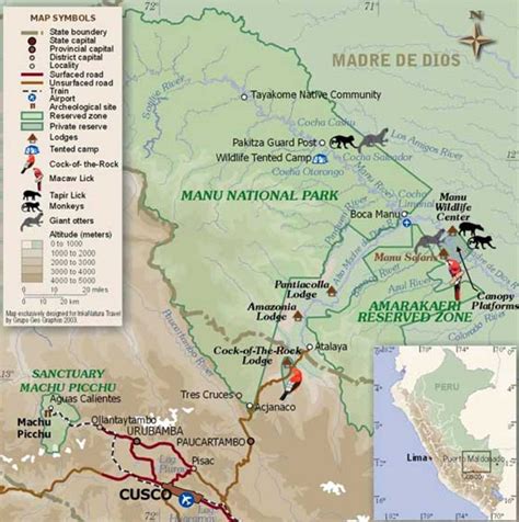 Map-Manu-National-Park - The Only Peru Guide