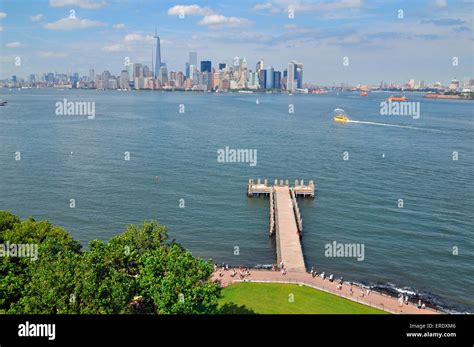 View from the Statue of Liberty pedestal to South Manhattan, Liberty Stock Photo, Royalty Free ...