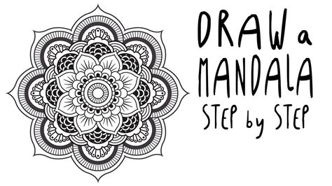 How to draw a MANDALA step by step for BEGINNERS (EASY) | Easy mandala drawing, Mandala drawing ...