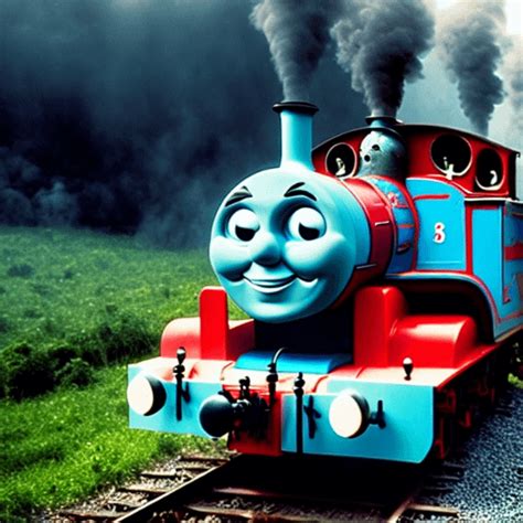 Thomas the Tank Engine as a horror movie : r/aiArt