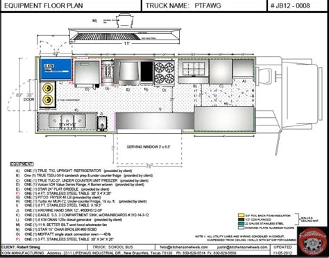 CAD equipment floor plan - Food Trucks For Sale | Used Food Trucks | Food truck design interior ...