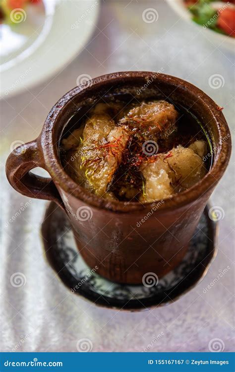 Pot of Piti Soup in Sheki, Azerbaijan Stock Image - Image of east ...