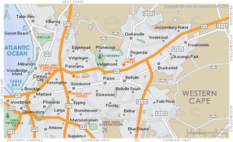 NORTHERN SUBURBS Map, South Africa | Suburbs, Beach sunset, Street map