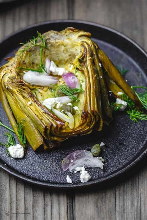 Easy Roasted Artichoke Recipe (Mediterranean style) | The Mediterranean Dish | Recipe ...