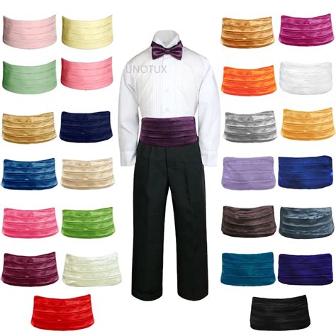 25 Colors Formal Satin Cummerbund Bow Tie Set for Baby Boys - Etsy