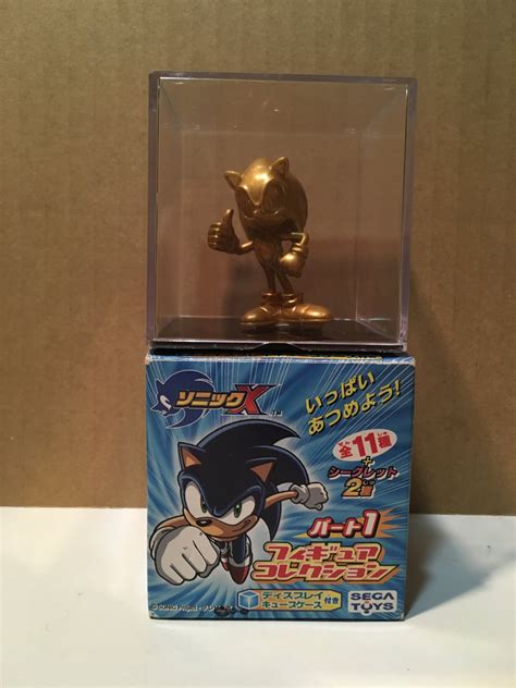 2003 Gold Sonic X Gashapon Mini Figure Sega Toys Blind Box Mystery Secret Collectible Rare Chase